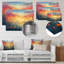 Décoration murale en métal Sunset Wildflowers Blossoms In The Wild I-516976803