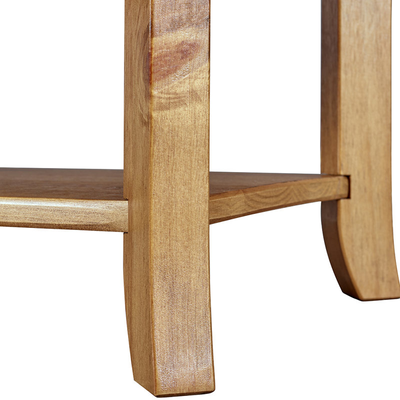 Wellinhall 18'' W Solid Wood Nightstand, Teak