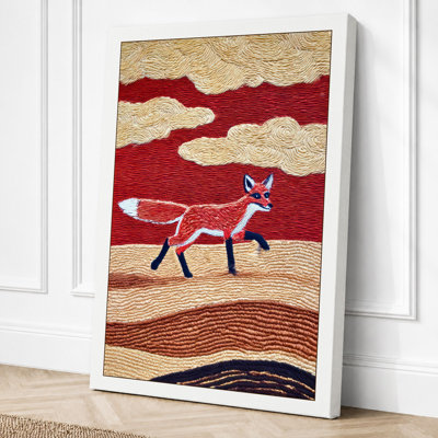 Fox Across Dunes Rustic - Print