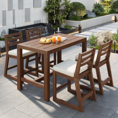 Ensemble de bar rustique avec chaises ergonomiques