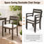 Ensemble de salle à manger 70,9 "en bois d'acacia pour 6 personnes, table de patio et chaises empilables avec coussins-77774964