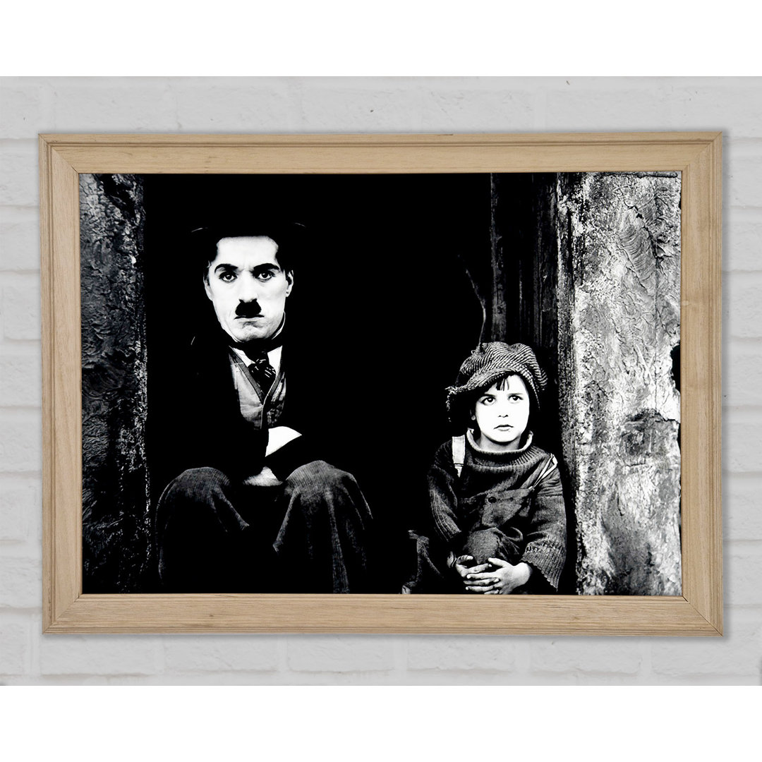 Charlie Chaplin The Kid Gerahmter Druck