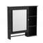 Armoire de rangement murale de salle de bain, armoires à pharmacie avec grande porte miroir-805819053