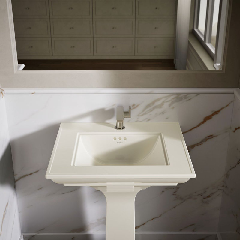 Memoirs® Stately 24" Console Bathroom Sink with Overflow, Single, Biscuit