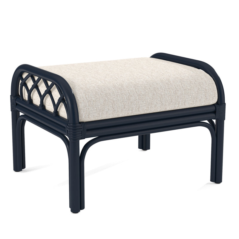 Edgewater Ottoman, Snow Crypton Performance; 0884-91, Aged Barrel
