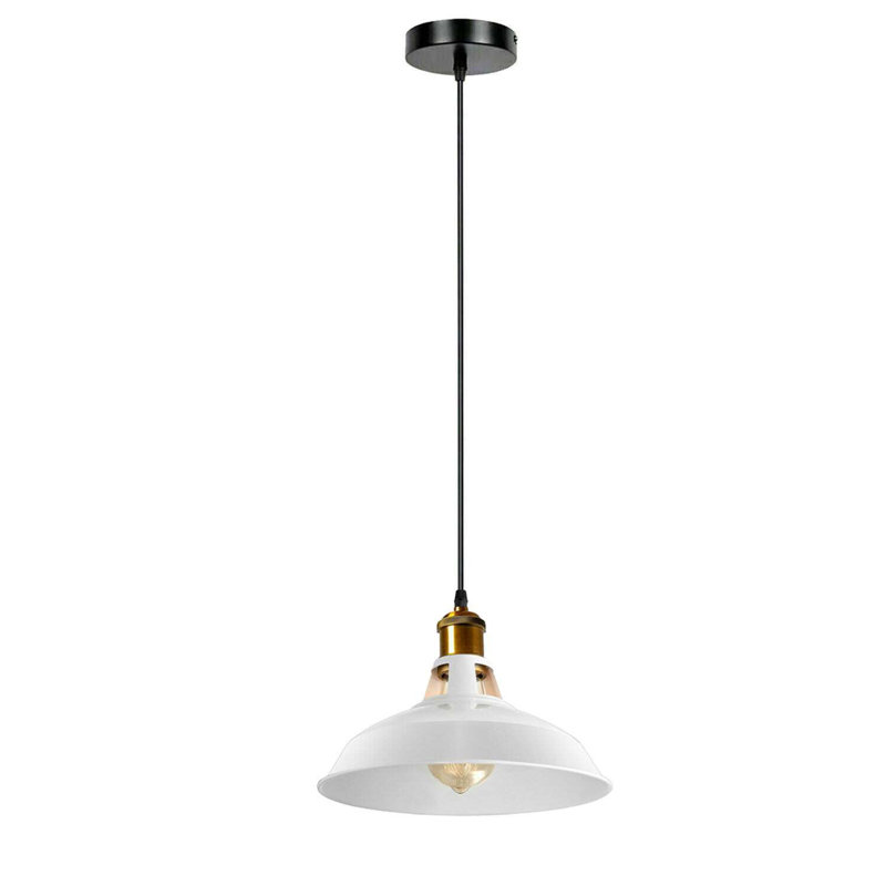 Keshawn 1 - Light Black Bowl Pendant, White