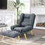 Denzel Upholstered Accent Chair with Footstool-626328186
