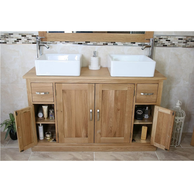 Elder 1230 mm Freestanding Double Vanity with Vessel Ceramic Basin