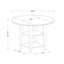L'ensemble de table de cuisine 3 pièces pour petits espaces comprend une table ronde avec Dropleaf et des tablettes et 2 chaises de salle à manger, babeurre et cerise-2059480643-2044588481