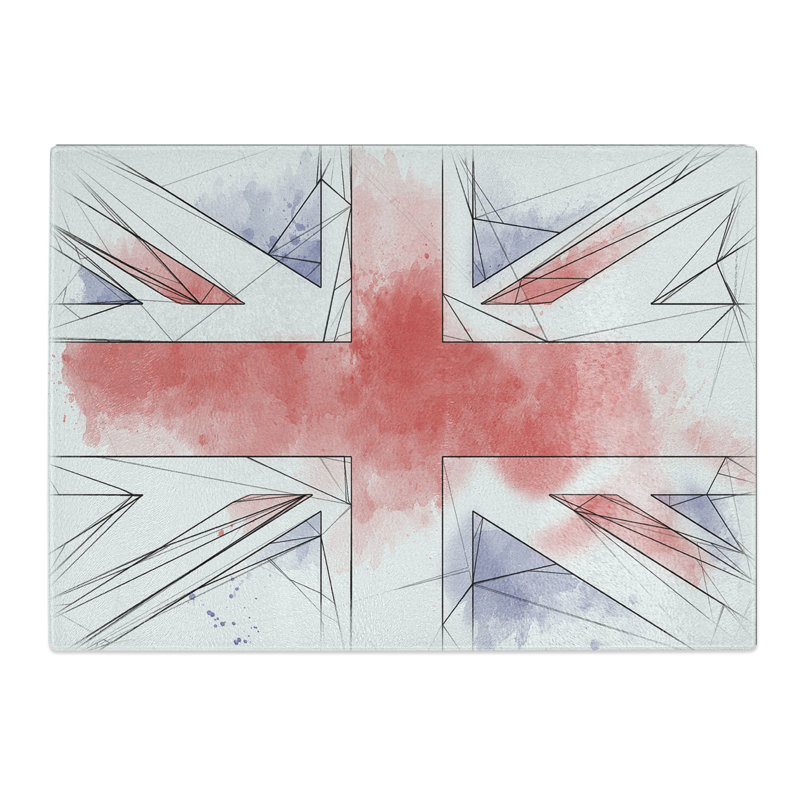 Union Jack British Flag Vol.1 Sketch Chopping Board, 28.5cm W x 39cm L