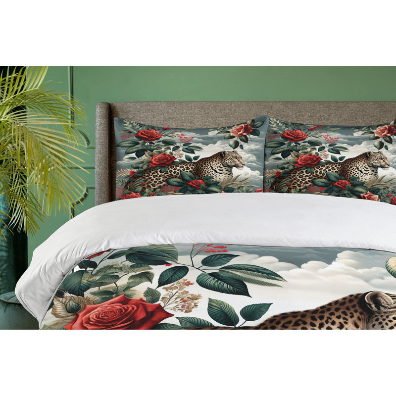Leopard Duvet Cover, Queen Duvet Cover + 2 Standard Shams