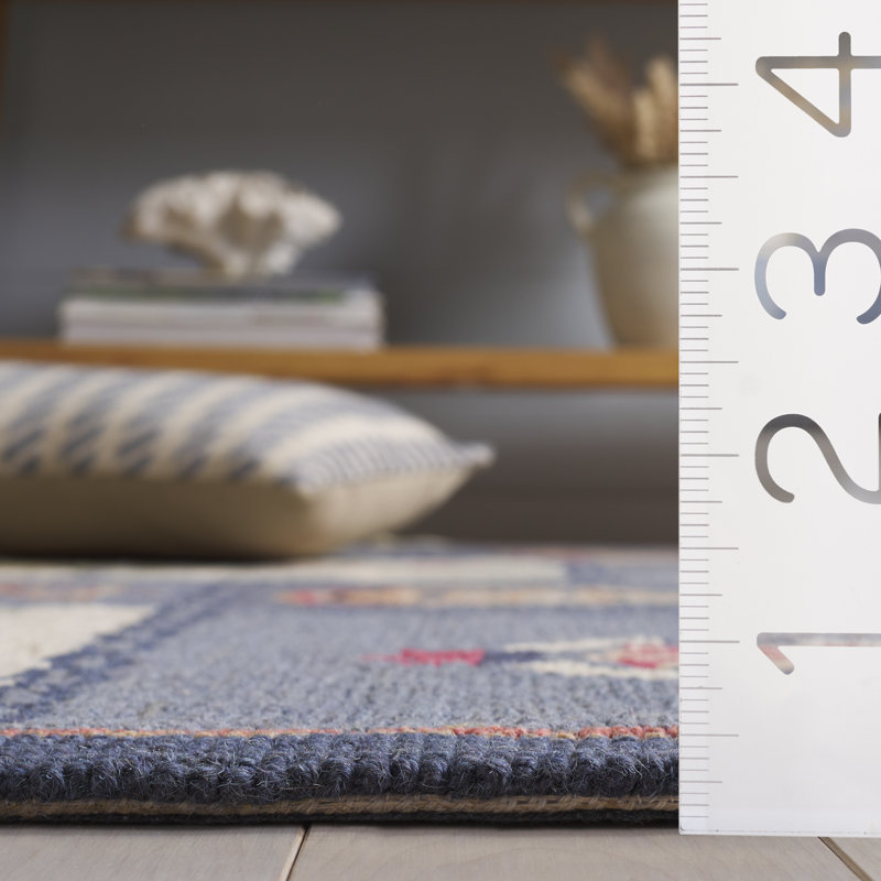 Tapis en laine crocheté à la main Jonsson, Rectangle 6 pi x 9 pi