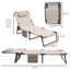Chaise longue d'extérieur pliante avec dossier inclinable