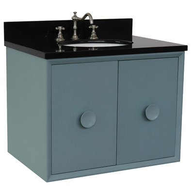 Ensemble de meuble-lavabo mural simple 31 po Crumley