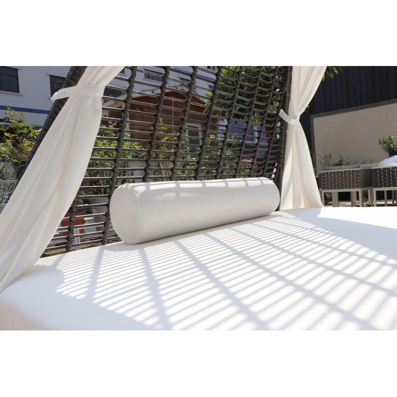 79'' Wide Premium All-Weather Wicker Patio Daybed with Cushions, Standard