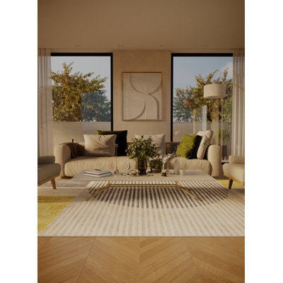 Marcio Washable Abstract Indoor Rug