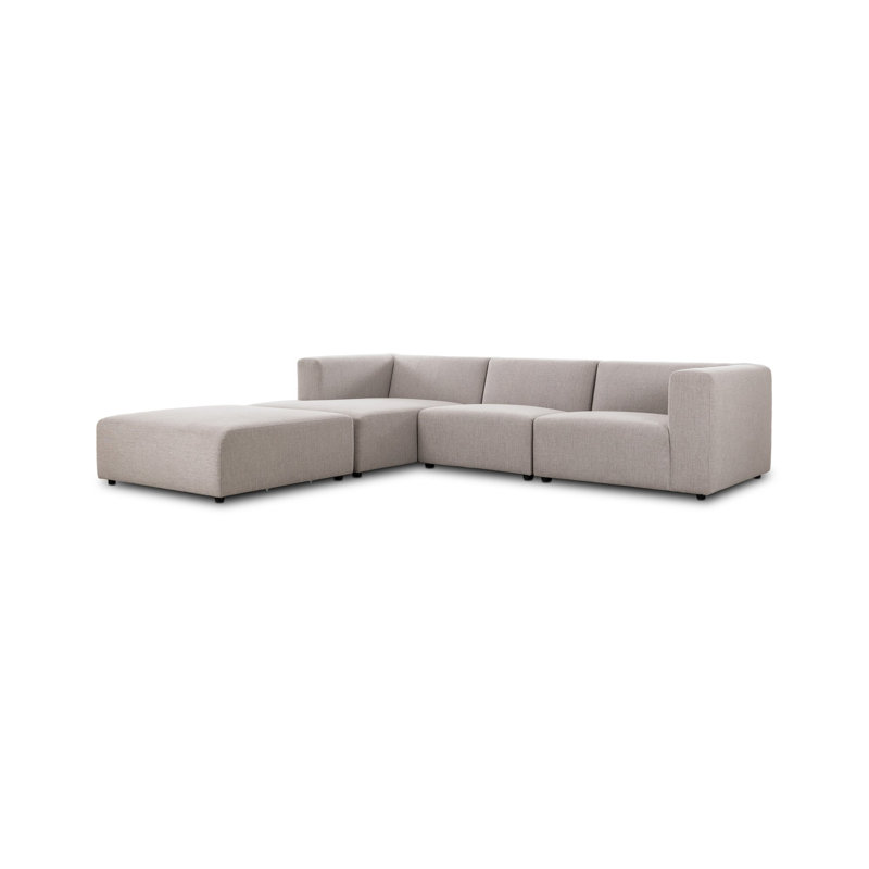 Lawndale Sectional, Napa Sandstone Polyester Blend, Left Hand Facing