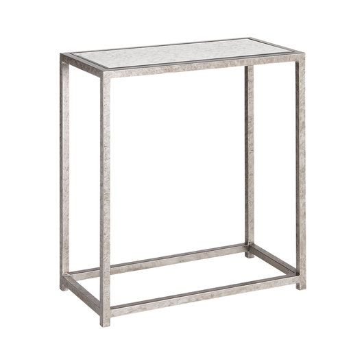 Paris Solid Wood End Table, Silver