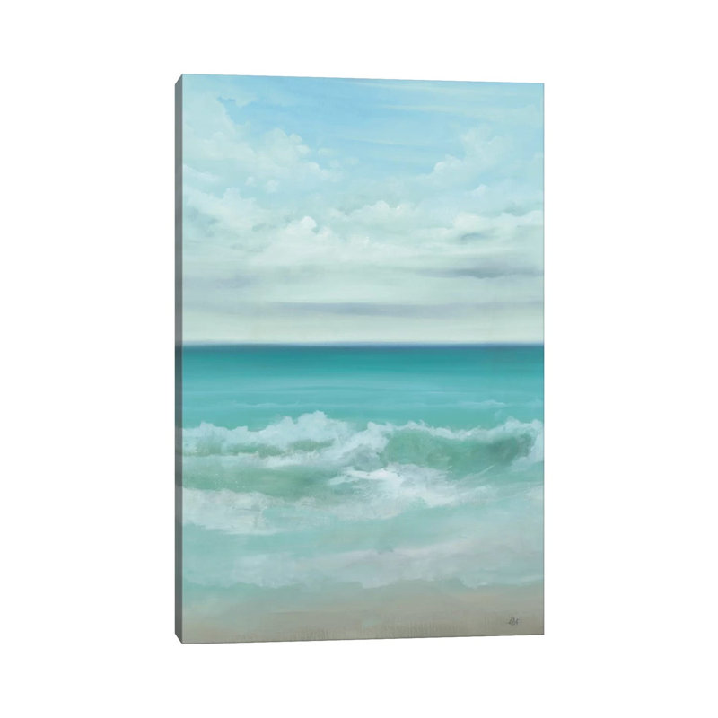 Aqua Marine by KC Haxton - Wrapped Canvas Painting, 20.32 cm H x 30.48 cm W