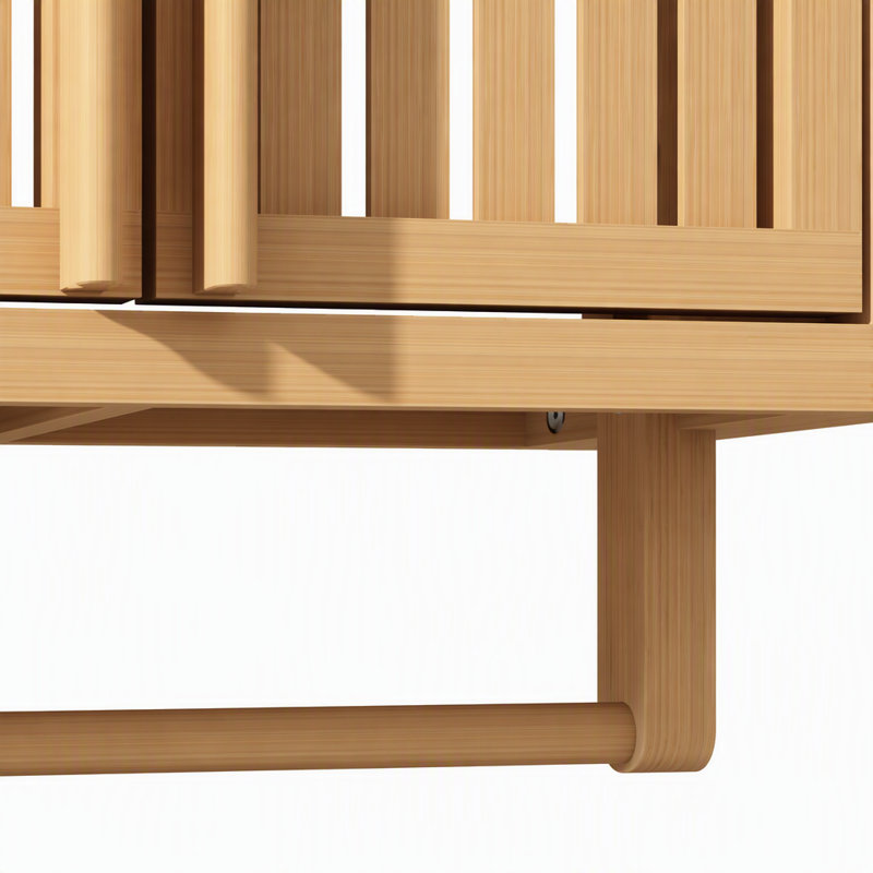 Armoire de salle de bain murale en bambou