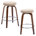 Brown Seat/ Walnut Frame