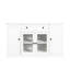 Buffet de rangement blanc pour le salon - Armoire moderne avec portes et tablette