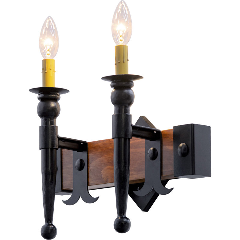 Huntington 2 - Light Candle Wall Light, Rust