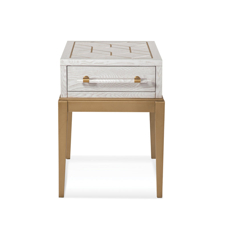 Whitmore End Table, White, 23" H x 17" W x 25" D