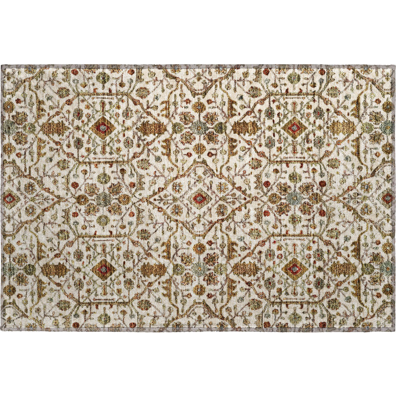 Premium Machine Washable Ducote AMF1130 Global Rug, Rectangle 1'8" x 2'6"