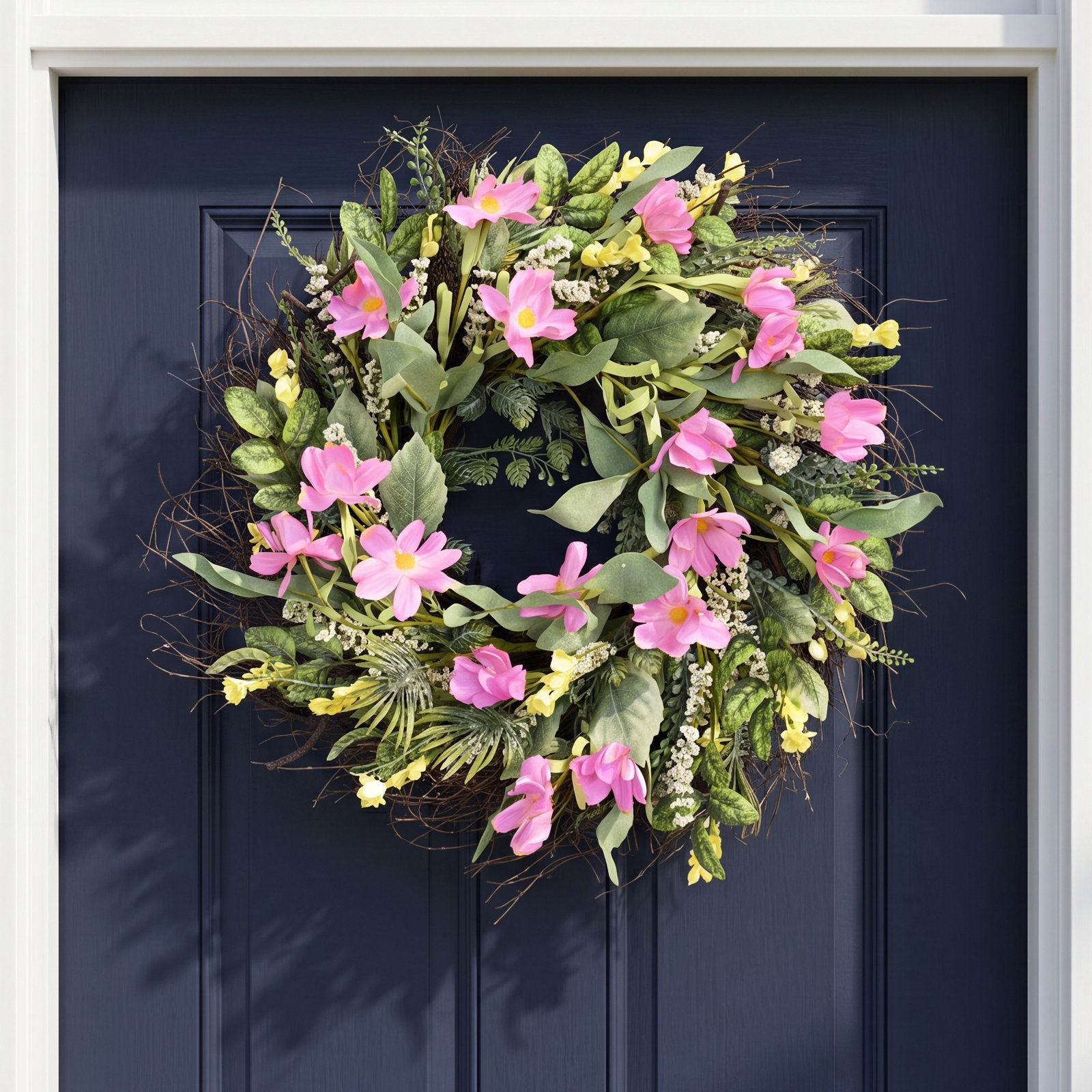 22" Handcrafted Wildflower No Holiday Wreath