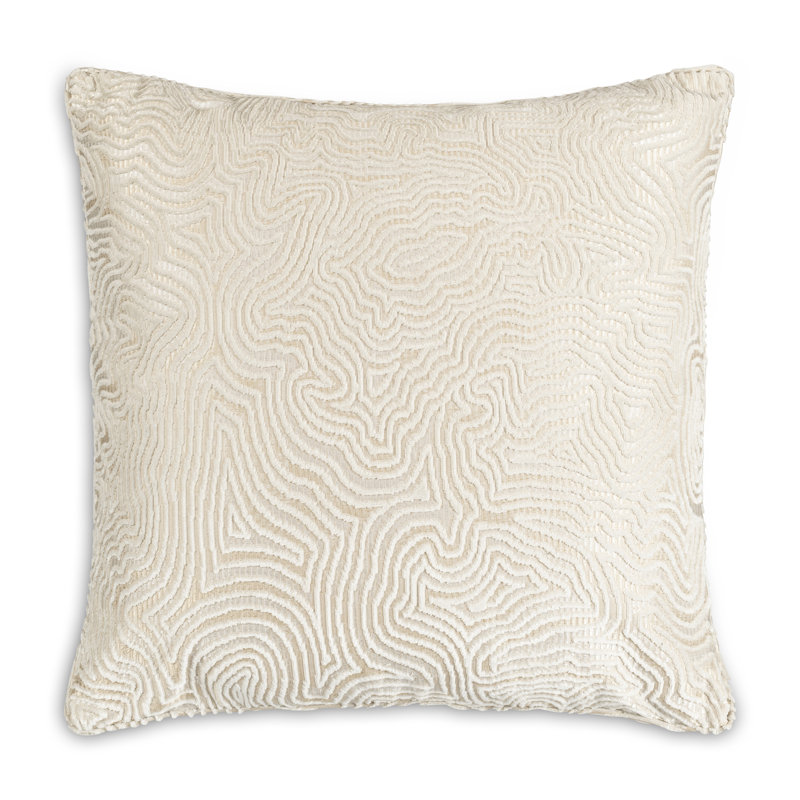 Square Pillow Cover & Insert, Ivory, Abstract