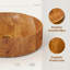 16" X 16" Vessel Sink Teak Wood Washbasin With Drainage Hole & Smooth Finish
