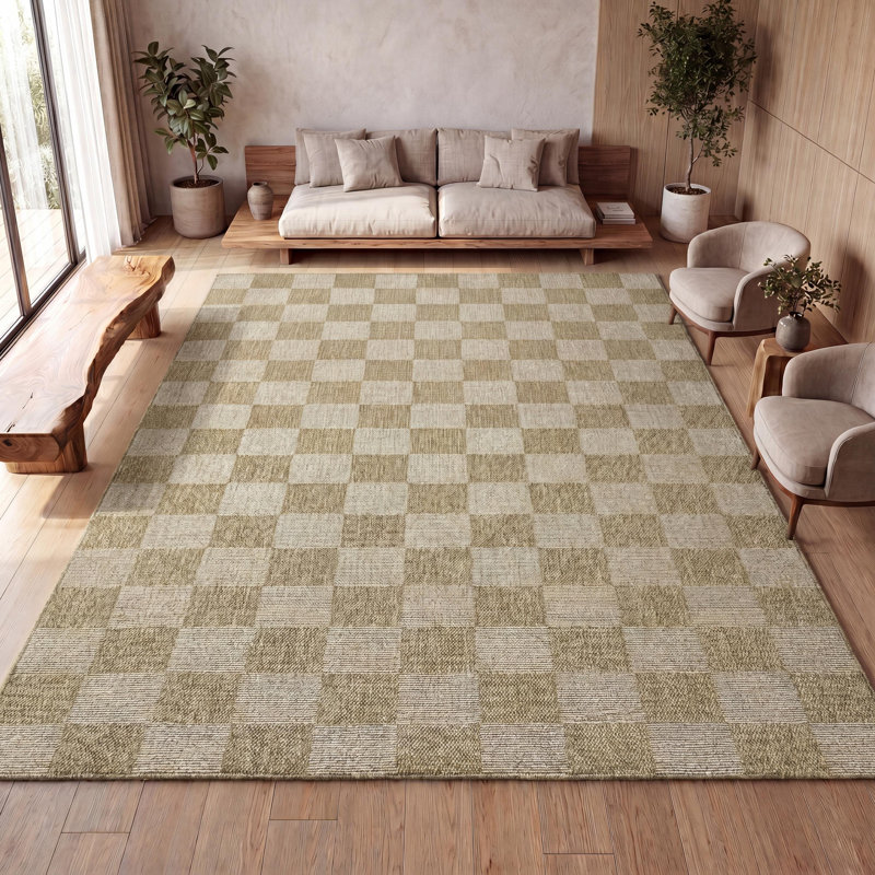 Tapis intérieur / extérieur Mason, Naturel / Beige, Rectangle 7 pi 9 po x 10 pi