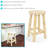 Round Backless Rustic Log Cabin Style Counter-Height Stool, Unfinished
