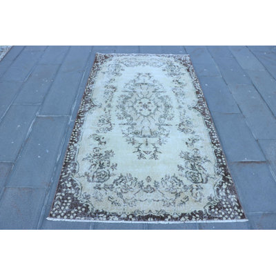 Tapis turc rétro de style scandinave pour salle à manger - brun