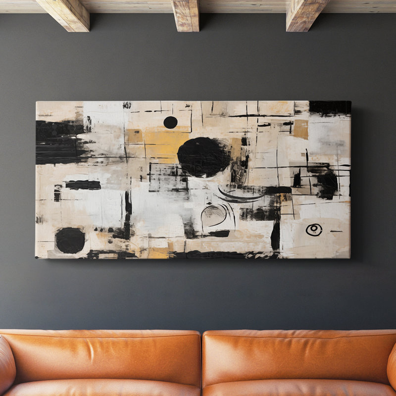 Abstract Series 4 #XXV-Gallery Wrapped Canvas, 16" H x 32" W