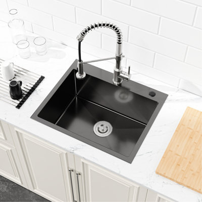 23x19 Undermount Sink - Brushed Stainless Steel Finish For A Modern Look Single Bowl Golden Ratio R10 Rounded Corners Aesthetic And Functional Appeal