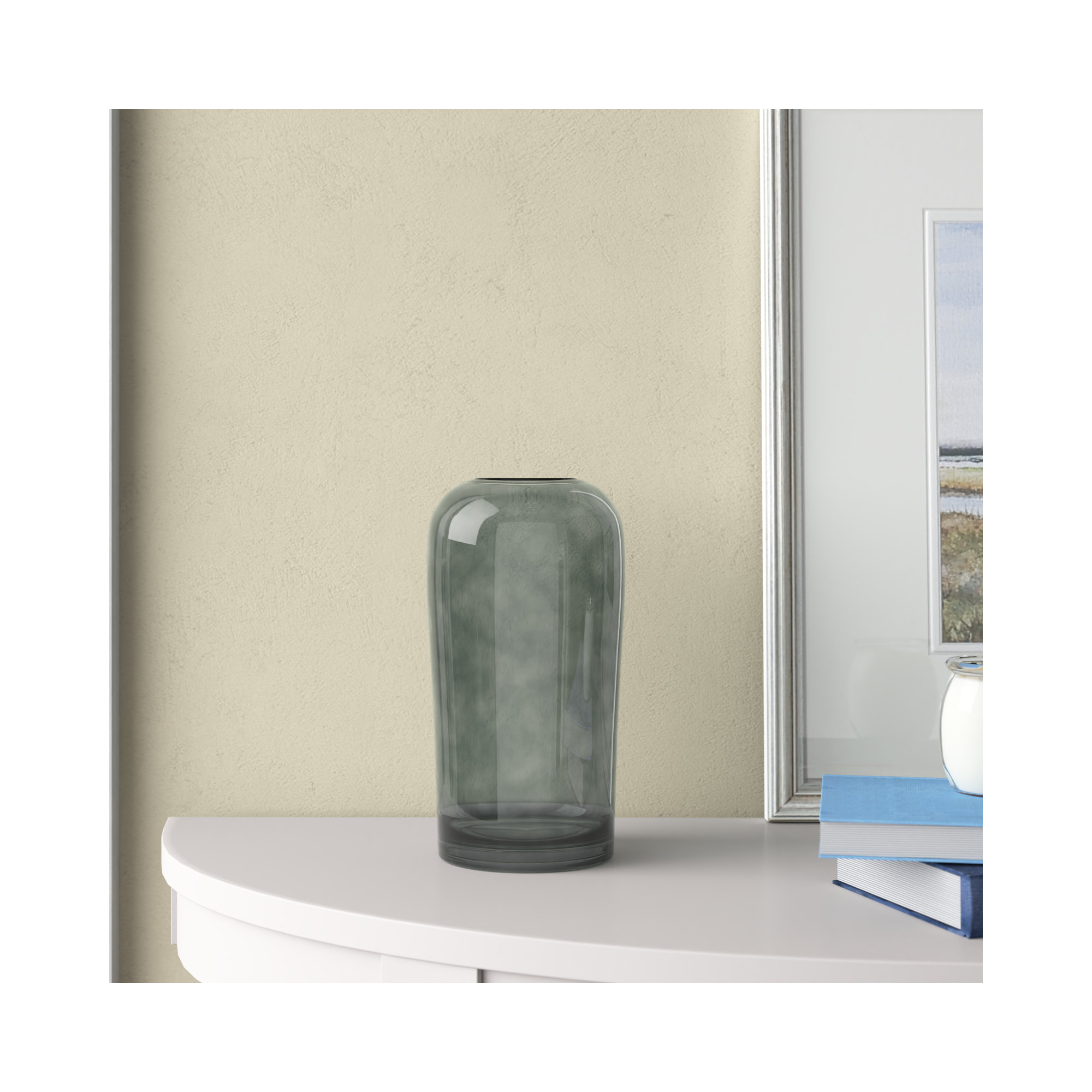 Rupani Glass Table Vase, 10" H x 5.75" W x 5.75" D
