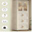 Armoire de rangement de 25,59 po de large avec armoire pliante et latérale