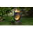37" Gray Resin Modern Fountain with Lights