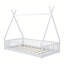 Lit simple en bois avec clôture-928781896