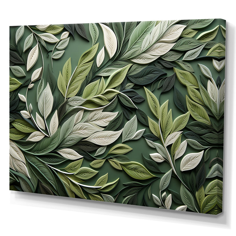 Herbes, sauge, sagesse, art floral, H 30 po x l 40 po x P 1,5 po, Toile tendue