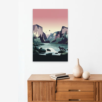 Yosemite no mots - animaux noir bleu art californien
