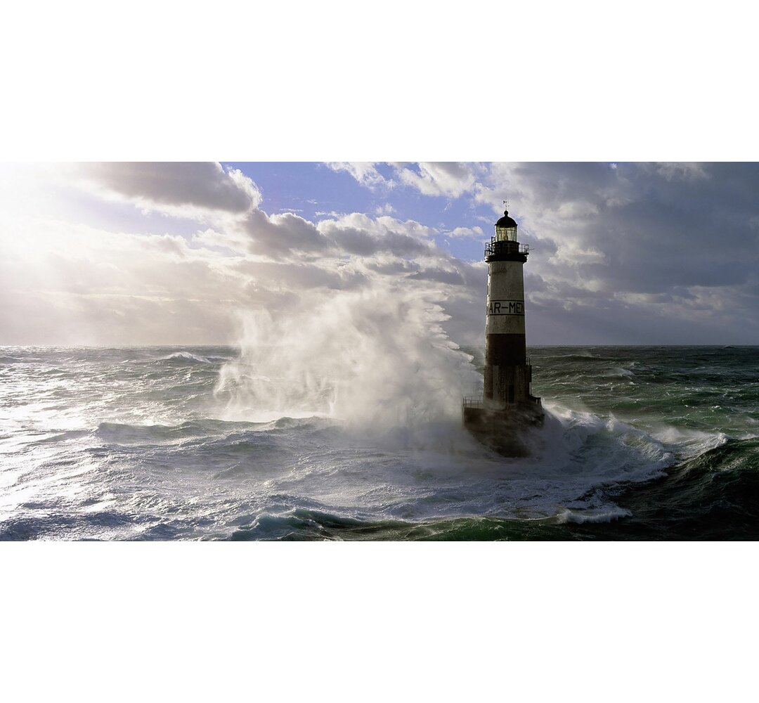 Fotodruck Phare d'Ar-Men près de l'île de Sein von Jean Guichard