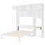 Lit escamotable moderne compact en MDF blanc avec rangement et bureau
