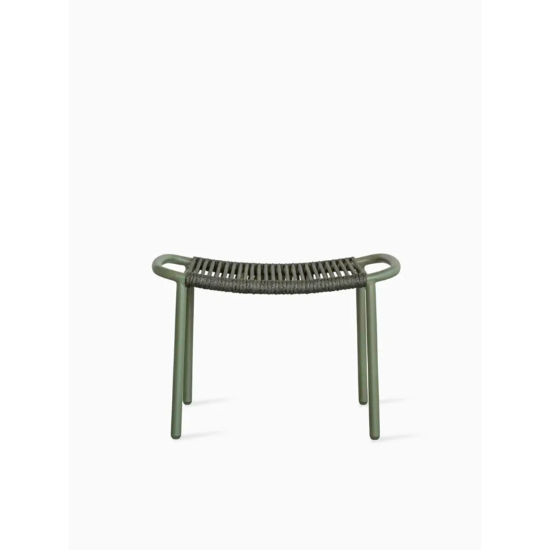 Ribbon Outdoor Ottoman, Dark Green
