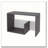 Onix and White Side Table in Melamine with Open Storage-1130736229