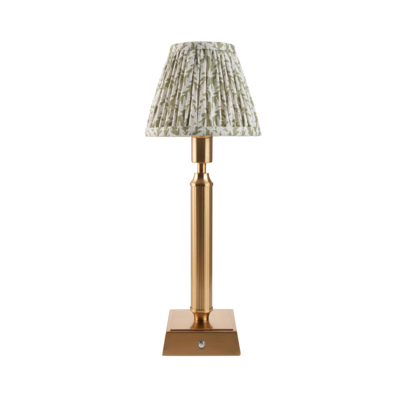 Trobridge Rechargeable Metal Table Lamp, Herb Garden Green