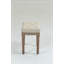 Petit banc rembourré, banc carré rembourré avec repose-pieds rustique, tabourets de coiffeuse pour la chambre à coucher