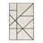 Soft Plush Eatman Minimalist Geometric Area Rug in Beige – Black Binding-918024593